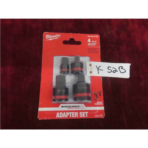 New Milwaukee 4pce Impact Socket Adaptor Set