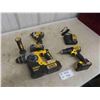 Image 1 : 3 Dewalt 20V Tools: 1'' Hammer Drill, 1/4'' Impact, 1/2'' 