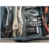 Image 2 : Metal Tool Box Full of 1/4'', 3/8'' + 1/2'' Socket Sets, Air 
