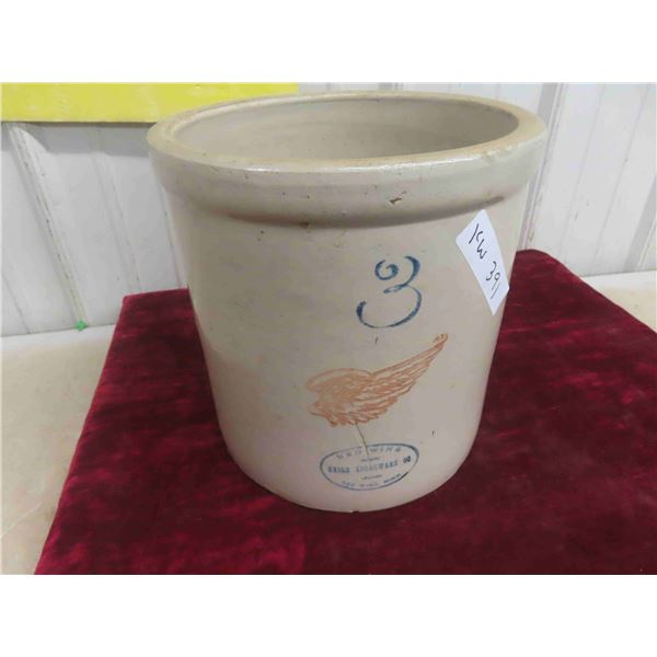 Redwing 3 Gallon Stoneware Crock