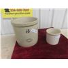 Image 1 : 2 Stoneware Crocks (1) Medalta 3 Gallon, (1) 1/2 Gallon