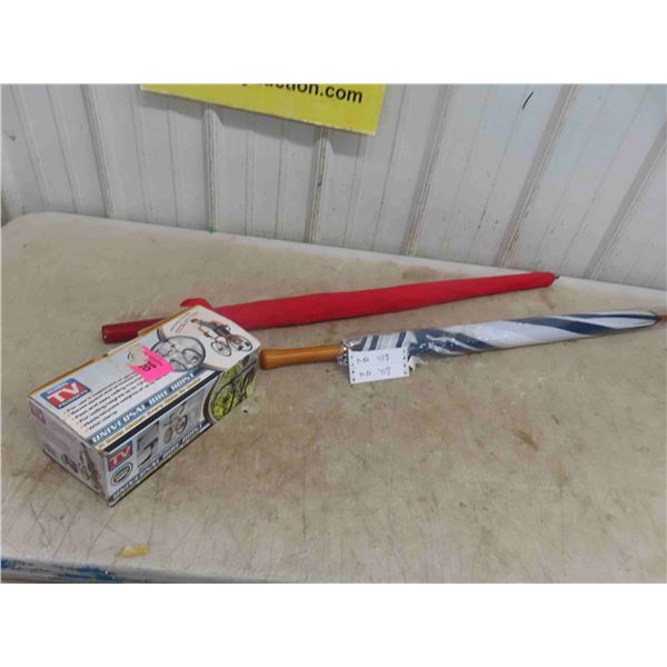 Bicycle Garage Hoist , 2 Umbrellas