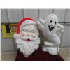 Image 1 : 2 Blow Molds: Santa 23'' x 14'' & Spooky Ghost 24'' x 15''