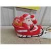 Image 2 : Vintage Santa, Sleigh + Reindeer Blow Mold 32'' Long