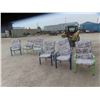 Image 1 : 6 Metal Patio Chairs with Cushions 
