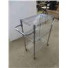 Image 2 : Rolling 3 Tier Stainless Cart 33'' x 24'' x 14'' 