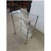 Image 3 : Rolling 3 Tier Stainless Cart 33'' x 24'' x 14'' 