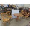 Image 1 : Maple Pedestal Table 30'' x 47'' x 35'' , 12'' Scissor Leaf &