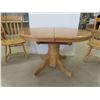 Image 2 : Maple Pedestal Table 30'' x 47'' x 35'' , 12'' Scissor Leaf &