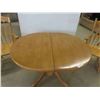 Image 3 : Maple Pedestal Table 30'' x 47'' x 35'' , 12'' Scissor Leaf &