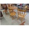Image 8 : Maple Pedestal Table 30'' x 47'' x 35'' , 12'' Scissor Leaf &