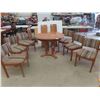 Image 1 : Table 31'' H x 45'' Diam , 2 Leaves & 6 Chairs 