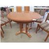 Image 2 : Table 31'' H x 45'' Diam , 2 Leaves & 6 Chairs 