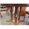 Image 4 : Table 31'' H x 45'' Diam , 2 Leaves & 6 Chairs 