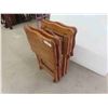 Image 2 : 4 Wood TV Tables & Rack 
