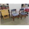 Image 1 : 4 Wood TV Stands , 2 Chairs, No Rack