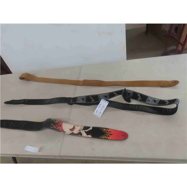 3 Guitar Straps 
