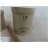 Image 1 : 2 Medalta Crocks (1) 1/2 Gallon, (1) Primitive Mixer 
