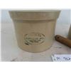 Image 3 : 2 Medalta Crocks (1) 1/2 Gallon, (1) Primitive Mixer 