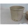 Image 2 : 1 Gallon Stoneware Crock, Mixing Bowl, Wood Mixer 