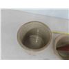 Image 3 : 1 Gallon Stoneware Crock, Mixing Bowl, Wood Mixer 