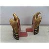 Image 2 : Golden Coloured Eagle Book Ends 