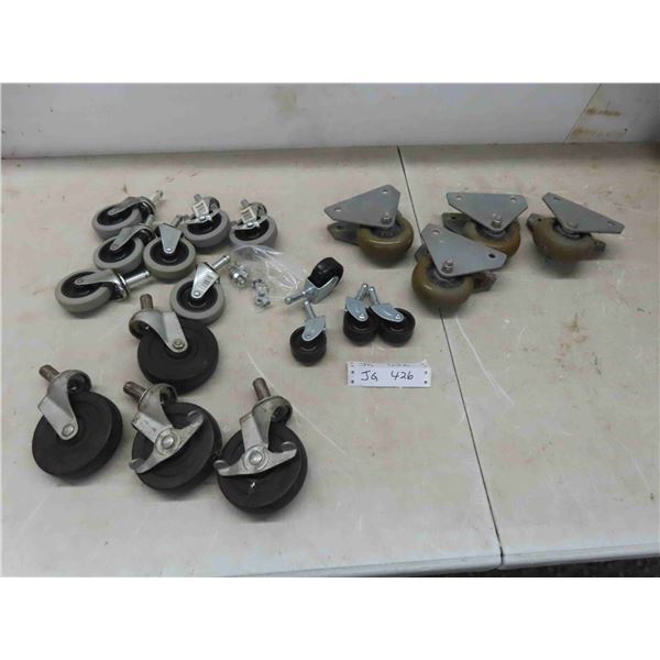 Box of New Swivel Cast Wheels, 