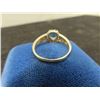 Image 3 : 10K Gold and Aquamarine Ring. Size 7