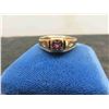 Image 3 : 10K Gold Diamond and Garnet Ring