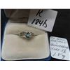 Image 1 : 10K Gold Diamond and Aquamarine