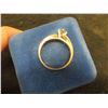 Image 2 : 14K Gold and Diamond Size 7 Ring. 