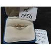 Image 1 : 10K Gold and Diamond  Size 6.5 Ring. 