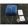 Image 1 : 10K Gold and Diamond 20" Necklace.
