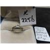 Image 1 : 14K White Gold and Diamond Size 6.5 Ring. 