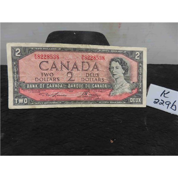 Canadian 1954 $2 Bill