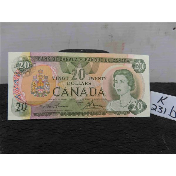 Canadian 1979 $20 Bill 