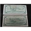 Image 2 : 2 Canadian 1954 $1 Bills 