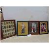 Image 1 : 4 Framed Pictures Including 3 Coca Cola, Largest 16'' x 13'' 