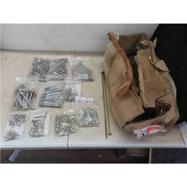 Log Timber Frame Fasteners 3/8'' x 18'' , Nuts, Washers,