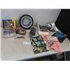 Image 1 : Tire Clock 11'' Diam , Diecast Jet, Modern Jet, Hotwheels in 