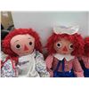 Image 2 : 4 Raggedy Anne / Andy Dolls , Vintage Porcelain Doll 