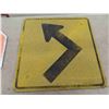 Image 2 : 2 Metal Street Signs : Stop & Turn Arrow 