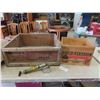 Image 1 : 2 Wood Crates 11'' x 13'' x 14'' + 10'' x 24'' x 26'' , Vintage 