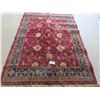 Image 1 : Area Rug 89'' x 64'' Reds/Blue/Beige 