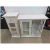 Image 1 : 2 Painted Cabinetts with Glass Doors 29'' x 12'' x 30'' &