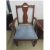 Image 2 : Wood Night Stand with Side Chair 24'' x 23'' x 15'' 