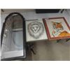Image 1 : 2 Framed Pictures Largest is 20'' x 21'' , Mirror 41'' x 17'' 