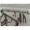Image 3 : Vintage Tools: Pipe Wrench, Pulley, Oil Can Nozzle, Wrenches &