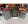 Image 1 : 3 Galvanized Gas Cans 