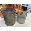 Image 4 : 3 Galvanized Gas Cans 